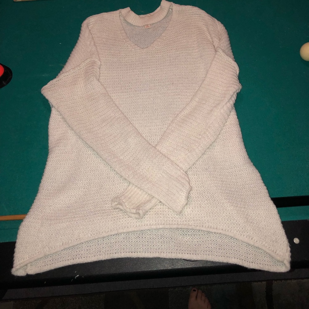 White Choker Sweater 2x